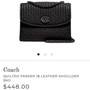 Coach Parker 18 Leather Shoulder Bag